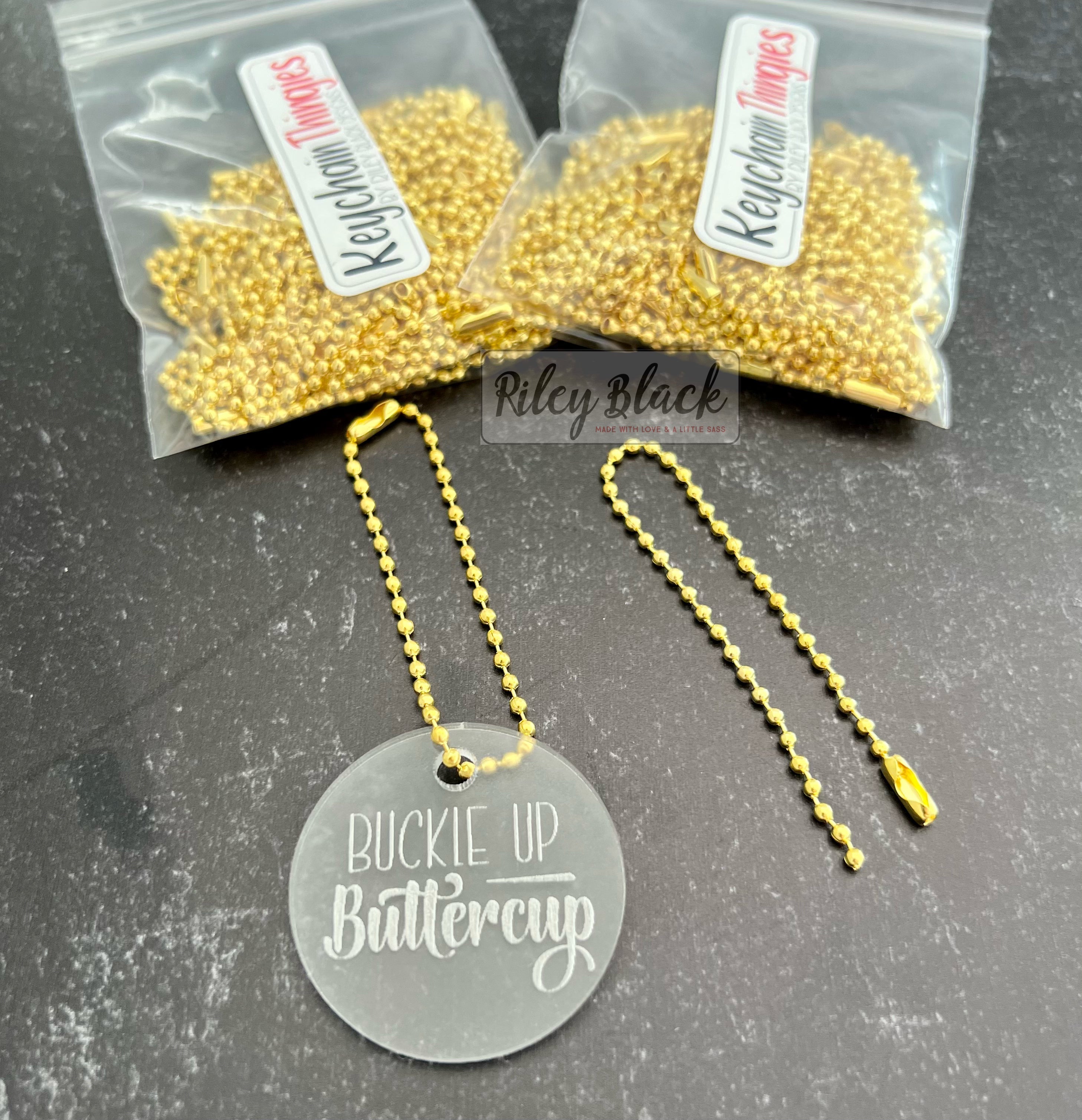 50 Ball & Chain Keychain Thingies - Keychain Clips